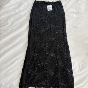 Princess Polly Black Lace Maxi Skirt